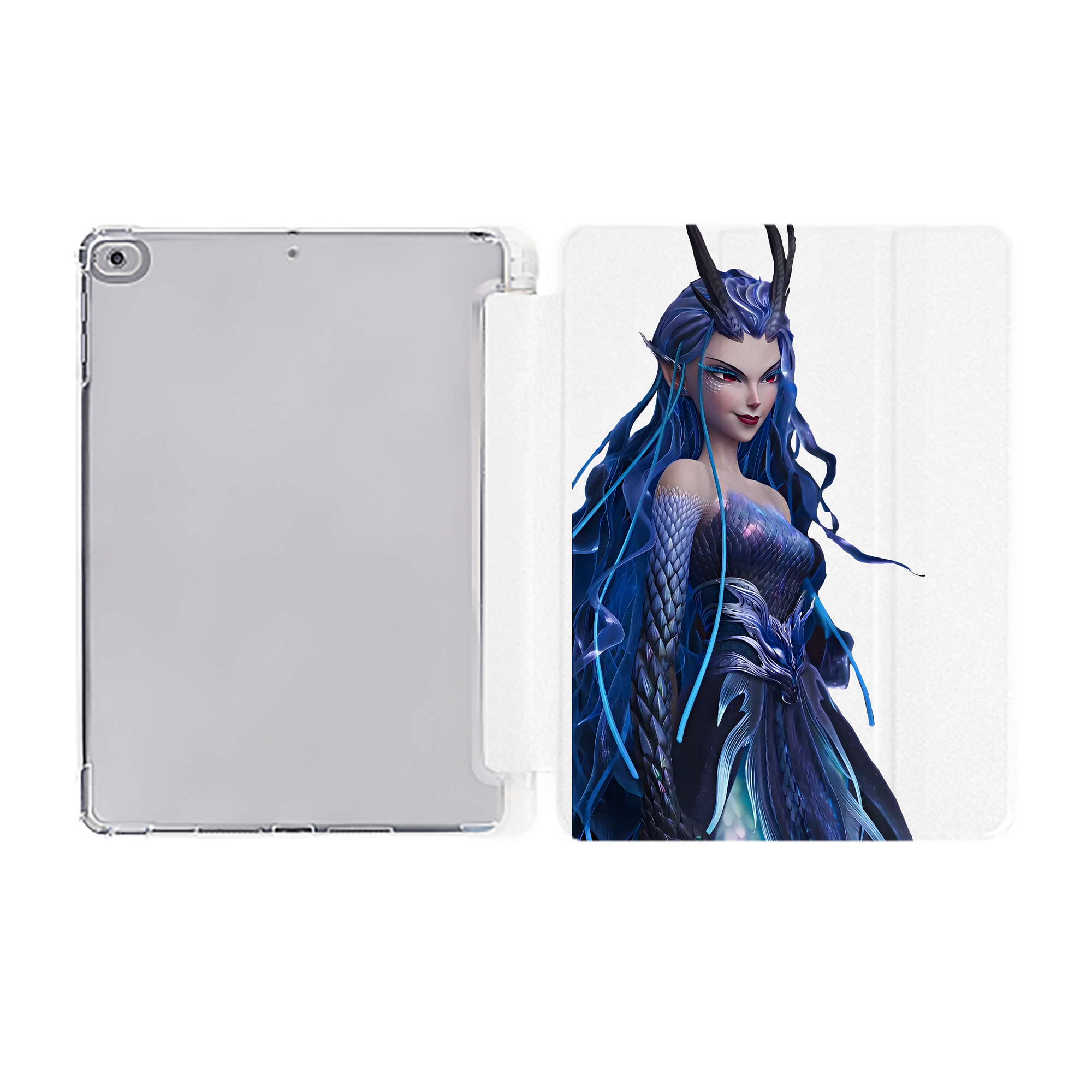 （画像用） Ne Zha 2 ナタ 魔童の大暴れ IPad ケース ペン収納付き 三つ折りスタンド PUレザー×シリコン 対応機種9.5/10.5/10.9インチ